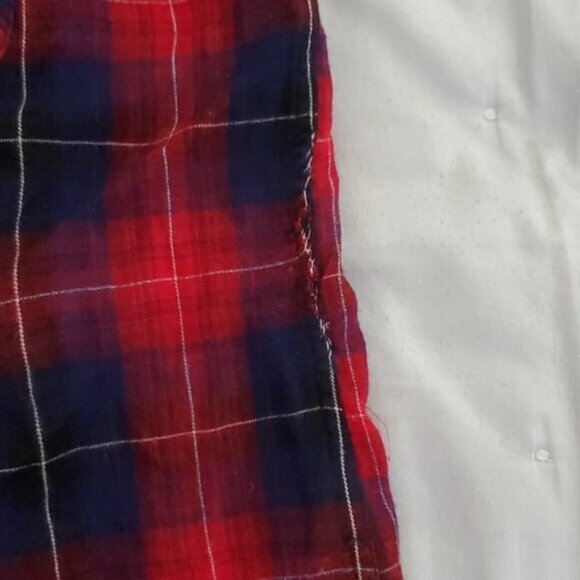 Cottagecore Garage Super Soft Rayon Plaid Red and Blue Shirt- Size M - Picture 6 of 10